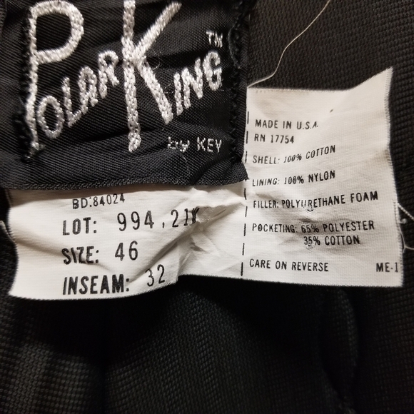 Vintage Polar King by Key Premium Waist Zip Insulated Duck Coveralls Size 46 XL - Picture 6 of 10